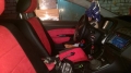 Авточехлы из экокожи в черном + красном цвете