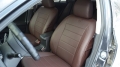 Авточехлы из экокожи в цвете шоколад