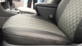 Авточехлы из экокожи Ромб в черном + сером цвете