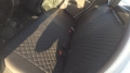 Авточехлы из экокожи Ромб в черном цвете