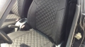 Авточехлы из экокожи Ромб в черном цвете